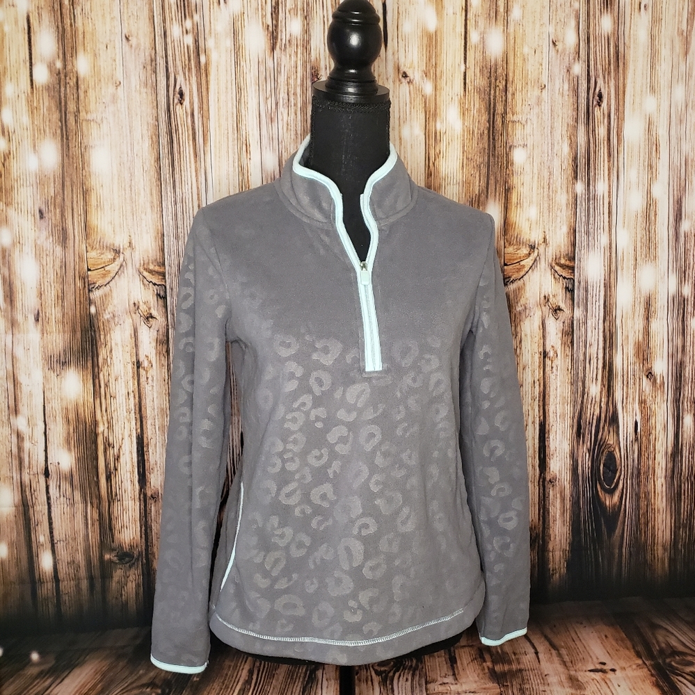 Fleece grey youth long sleeve shirt 14/16